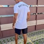 Camiseta Long "S" Branca Unissex